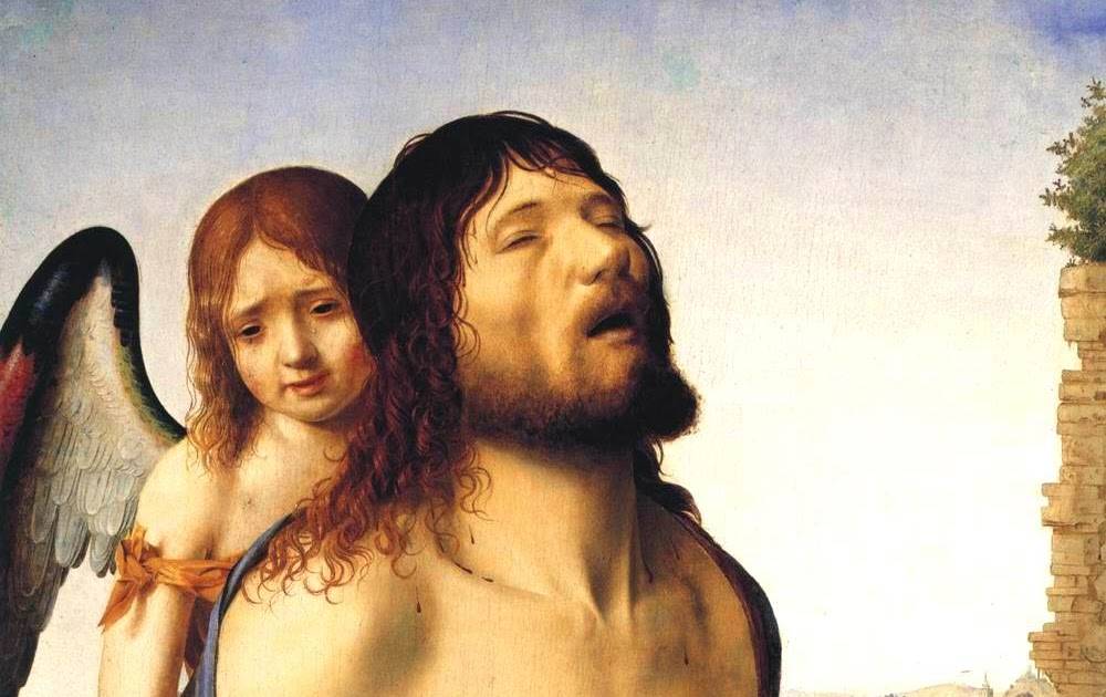 Cuadro de Antonello di Messina “Cristo sostenido por un ángel” hoy en el Museo del Prado