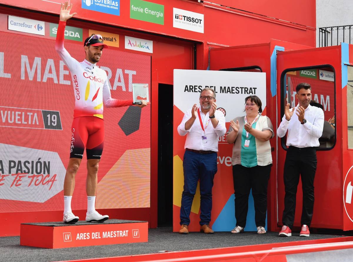 Primer podium del 2019 de la Vuelta a su paso por Castellón.