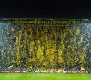 Foto: El muro amarillo. Foto © Borussia Dortmund