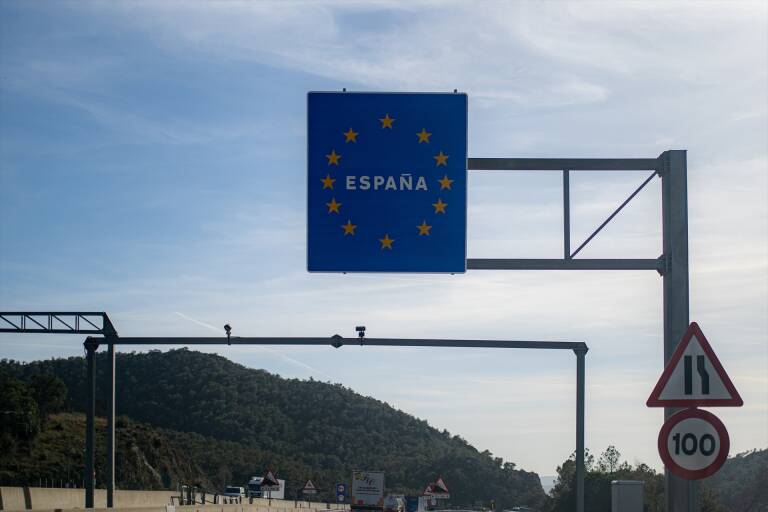 La frontera entre Francia y España. Foto: LORENA SOPÊNA/EP